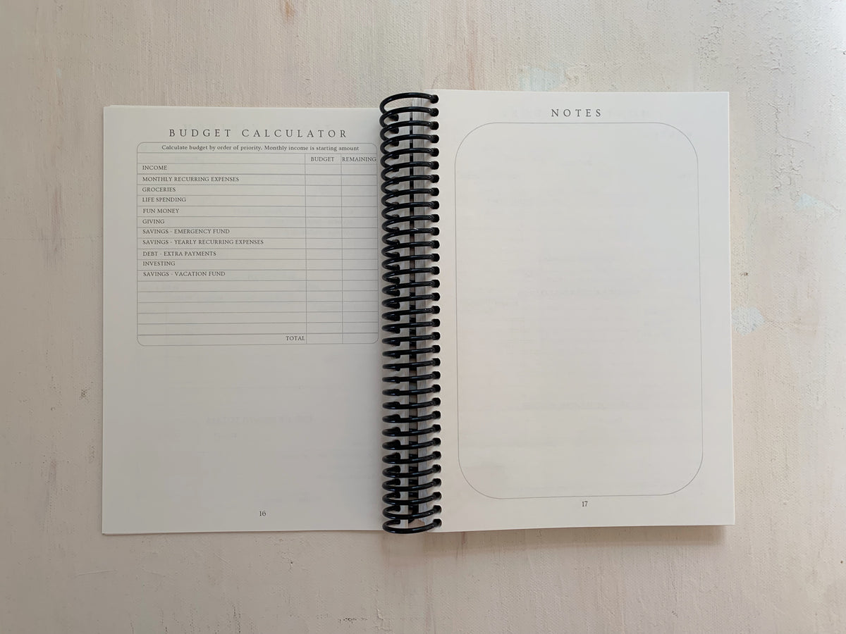 The Classic Collection - Simply Minimal Budget Journal
